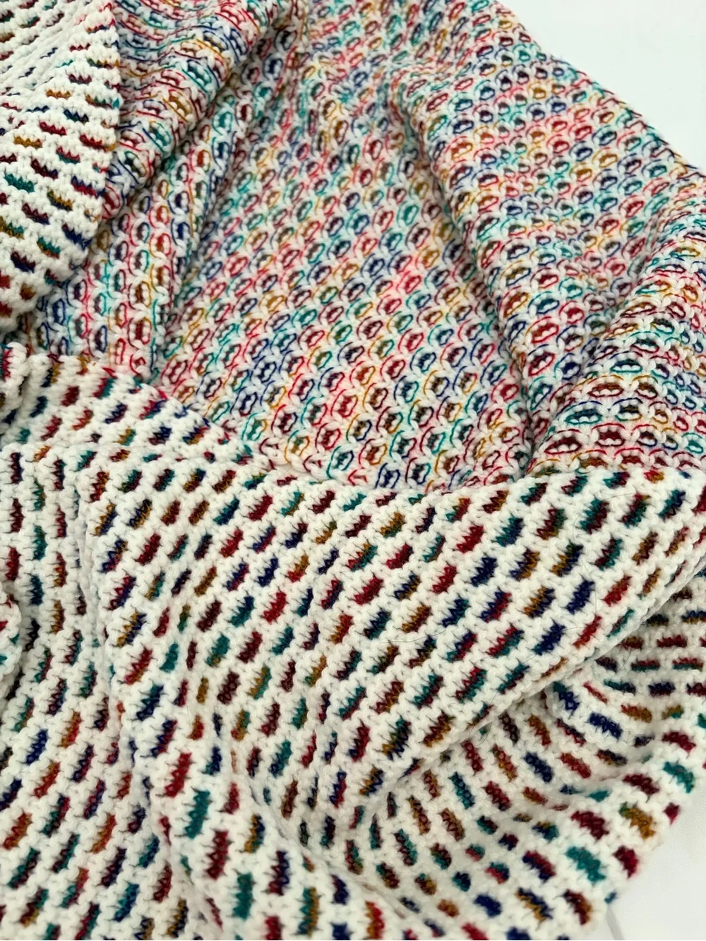 Talbots Cream Multicolor Knit Wrap infinity scarf
